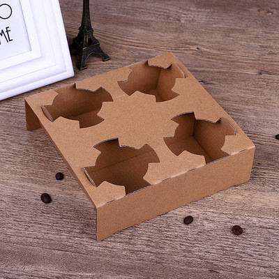 280gsm 300gsm Disposable Cup Holder Takeaway Coffee Cup Carrier