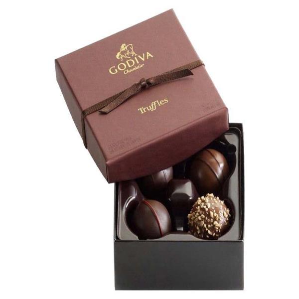 3pcs chocolate lid and base gift box  Folding 6 pcs chocolate packaging box