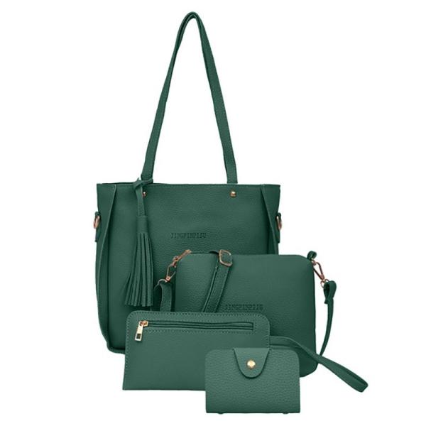 4Pcs/Set Women PU Crossbody Bag Set Leather Shoulder Bags Ladies Purse
