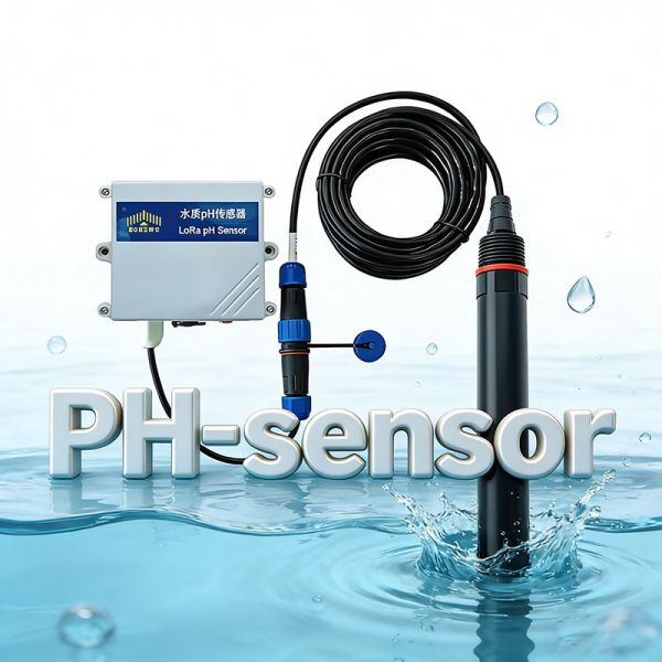 Industrial LoRaWAN Water Quality Online pH Sensor with IP68 Waterproof & Automatic Temperature Compensation