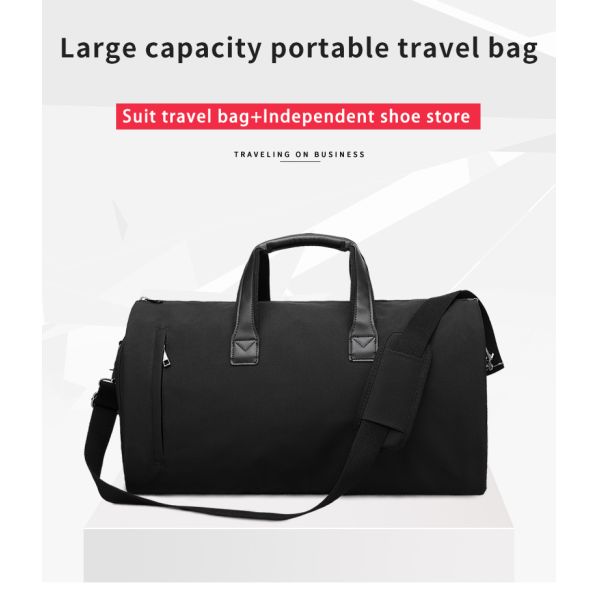 Оптовая мультифункциональная водонепроницаемая мужская деловая путешественная сумка на заказ логотип складной костюм покрытие одежда