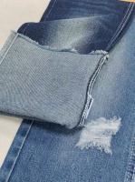70% de algodón 10 oz de tejido denim con 10 * 10 Construcción color índigo oscuro estiramiento libre para los jeans