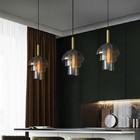 Luz de cristal del colgante del solo oro moderno de cristal de cobre amarillo para la cocina 25 x 28 cm