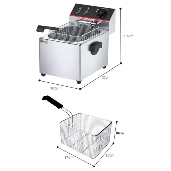 Электрический фритюрник для индейки 6 л Торнадо Картофельный фритюрник для ресторана в пищевых напитках