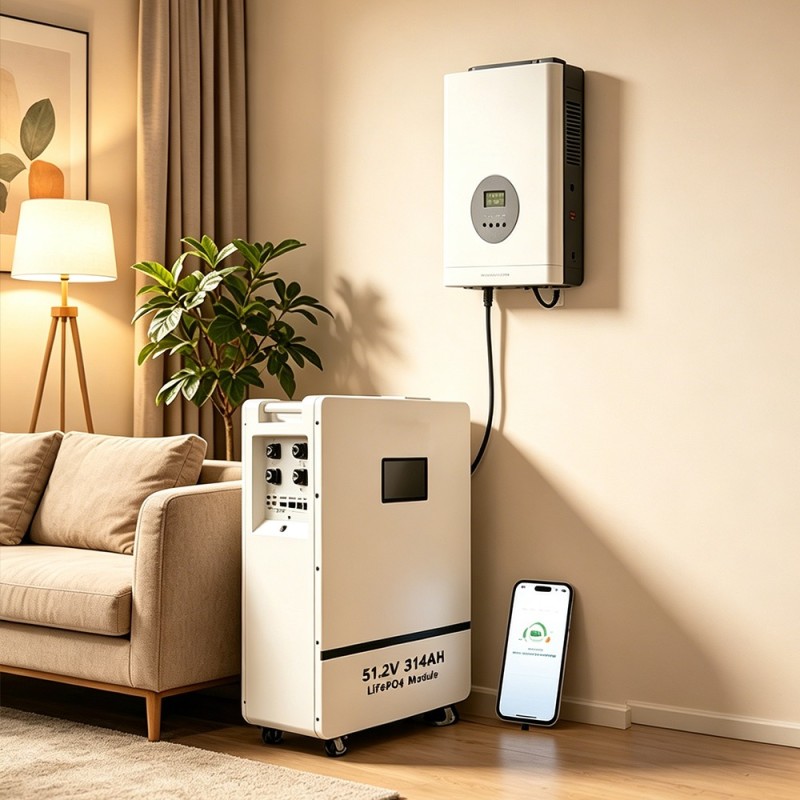 16.07kWh 10kW High Power Load Rollable Design LiFePO4 Battery for Home Solar Energy Storage