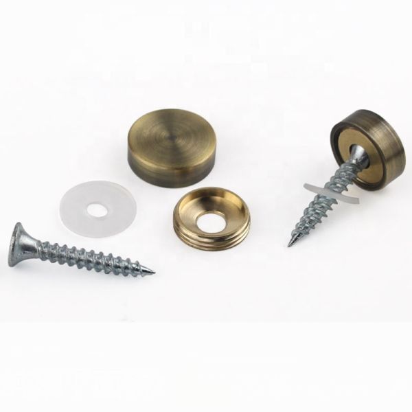 Plating Finish Brass Material Swivel Mirror Screw For Advertising Solutions