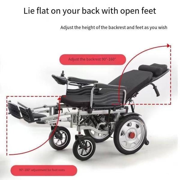 Lightweight and Durable 83*43*79cm Folding Wheelchair with Plastic Accessories Basket