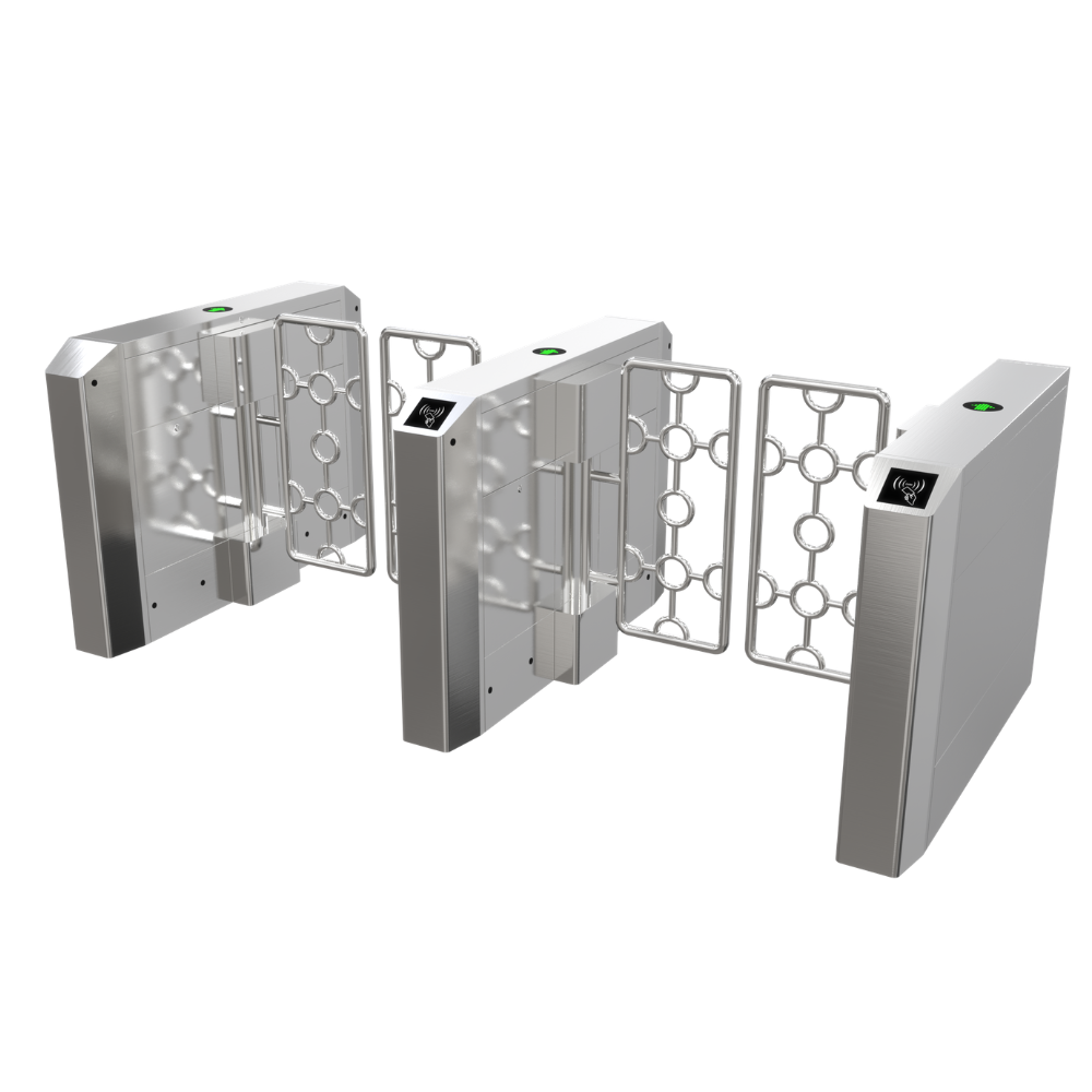 Brushless Servo Motor Anti Climbing Access Control Swing Barrier Turnstiles For Supermarket