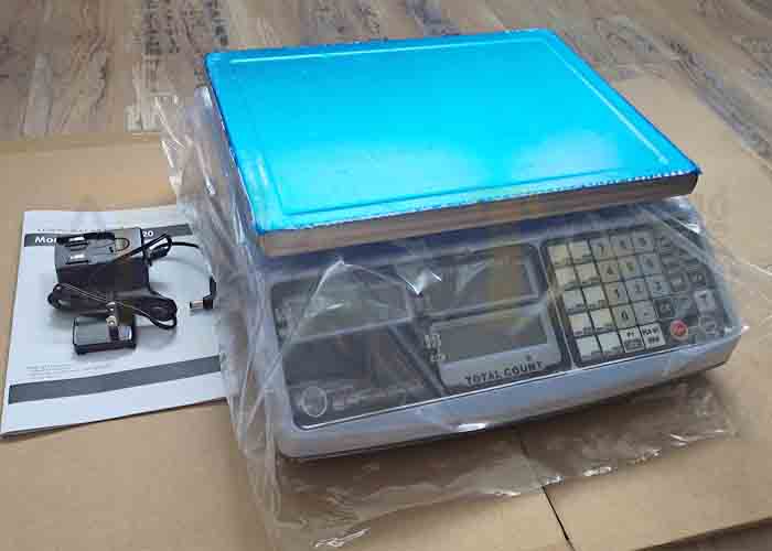 Масштаб LCD 12V 1A RS232 SS 30kg электронный веся