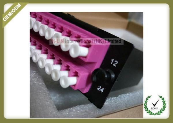 FTTH Fiber Optic Termination Box MPO Aluminum Module 24 Cores With MTP To LC Trunk Cable