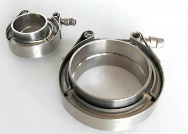 T Type Single Bolt Exhaust Auto Spare Parts V Band Stainless Steel Clamp With Flange