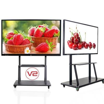 High Resolution Portable Smart Board Interactive Whiteboard IR Touch 100 Inch 550 Cd/M²