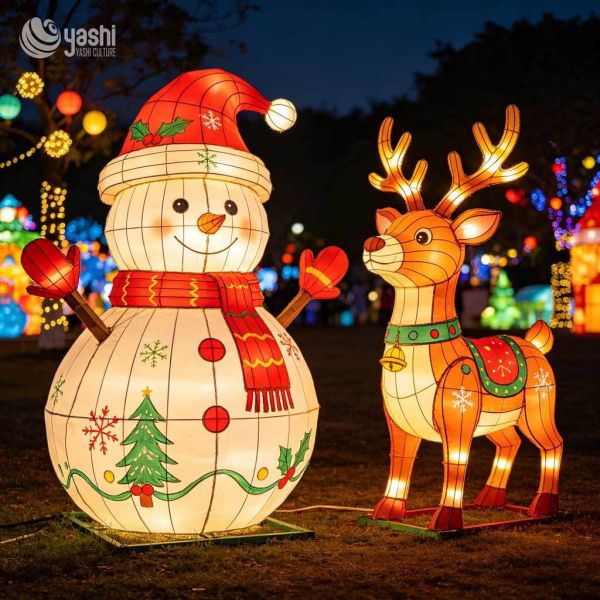 Custom Teddy Bear LED Lantern Sculpture Outdoor Waterproof for Urban Square Lighting