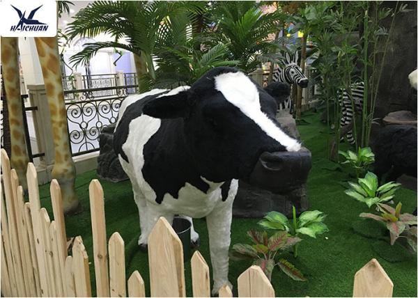 Animal Garden Ornaments , Life Size Animatronic Animal Statues With Fur