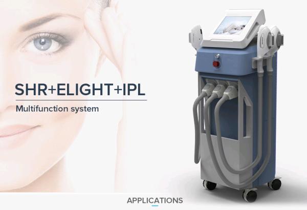 High Power 2000W Permanent unhairing ipl +rf  SHR Opt E-light  machine for skin rejuvenation and hair removal