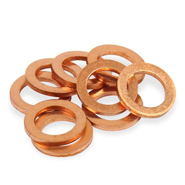 Resistência a Spray de Sal Testado Bronze Stock Copper Flat Gasket Sealing Flat Washers
