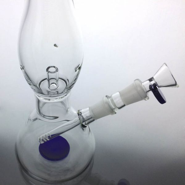 Durable 10'' Glass Beaker Bongs Dab Rig Blue Water Pipes 14mm Joint Bowl