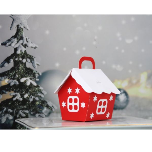 Подарочная коробка 8*6*10cm 15g дома пищевых контейнеров таможни рождества снега бумажная