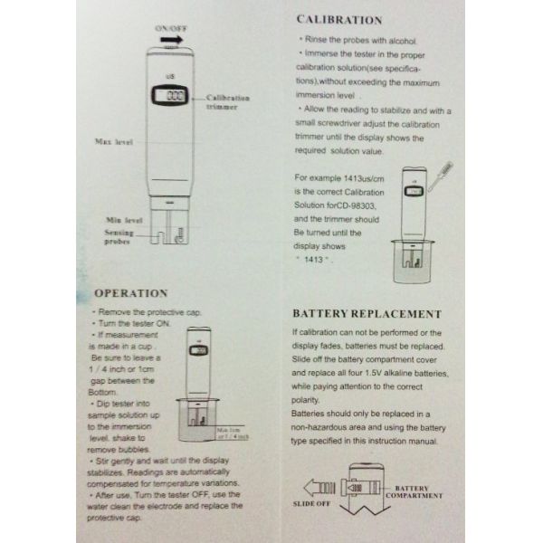 TDS-98302 DIST 2 TDS meter TDS tester family