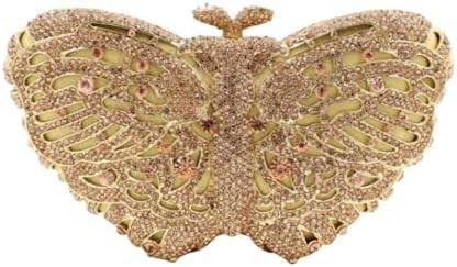 UMREN WOMEN’S ELEGANT BUTTERFLY RHINESTONE EVENING BAGS LUXURY CRYSTAL CLUTCH WEDDING PARTY COCKTAIL HANDBAG PURSE