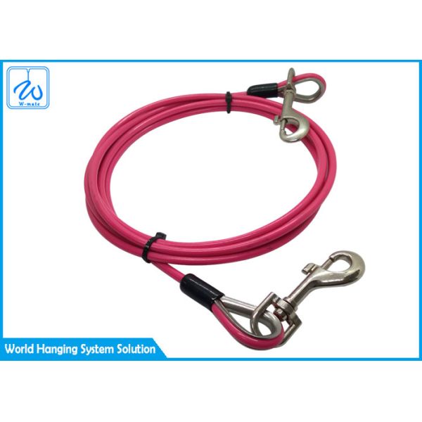 PVC покрыл связь собаки поводка любимца кабеля из кола и связь из кабеля для собак до 90 Lbs