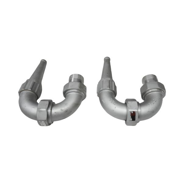Universal Sprinkler Palm Assembly (Three-Bend Front Flush) - Aluminum Alloy, High-Pressure, for Sweeper-Scrubber Front Nozzle, Efficient Road Flushing, Sweeper Accessory