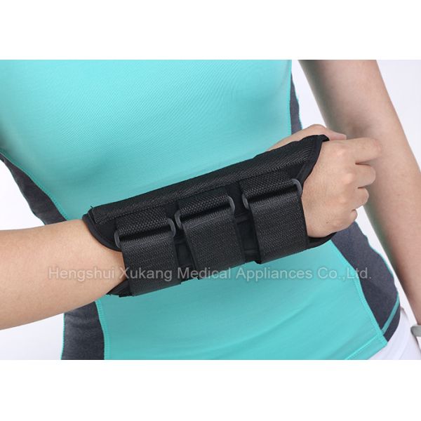 Medical Aluminum Alloy Wrist Support Brace Black Air Permeable For Left And Right