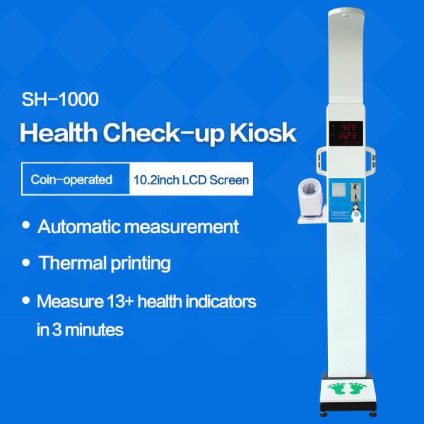 Coin operated Ultrasonic Digital Height Weight Blood Pressure Scale Body Fat Analyzer Scale SH-1000
