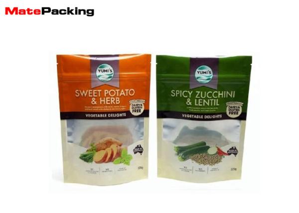 Food Grade Laminated Material Foil Stand Up Pouches Custom Logo Printing Doypack Bags