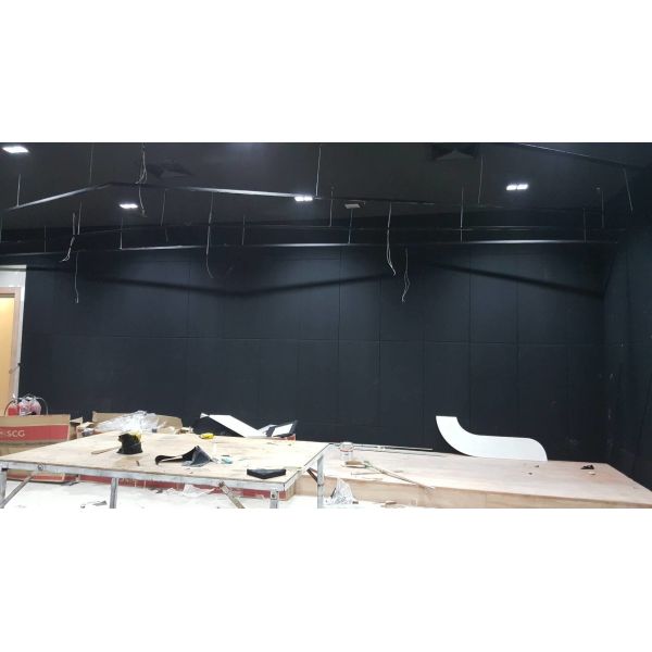 2/2/0.5mm Formica Laminate Black Color Microperforated Wooden Sound Absorbing