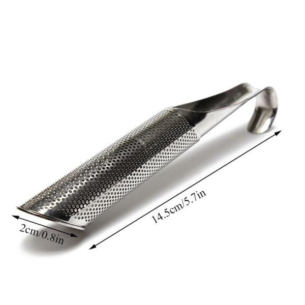 Stainless Steel Long-Handle Spice Strainer Mesh Pipe Tea Infuser for Kitchen Supplies
