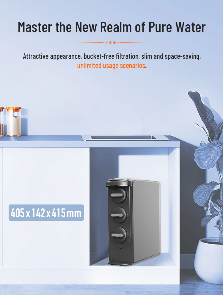 800GPD Tankless RO Water Purifier with PCB Composite Filter for Under Sink Installation