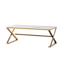 Multipurpose Coffee Cafe Tables , Round Marble Nesting Tables