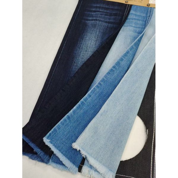 Siro resistente a las arrugas de hilo cruzado 85%Tejido de algodón de denim para jeans o chaqueta