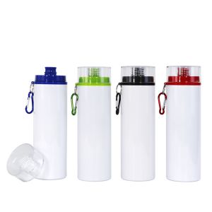 750ml Sublimation Aluminum Sport Water Bottle With Carabiner Blanks