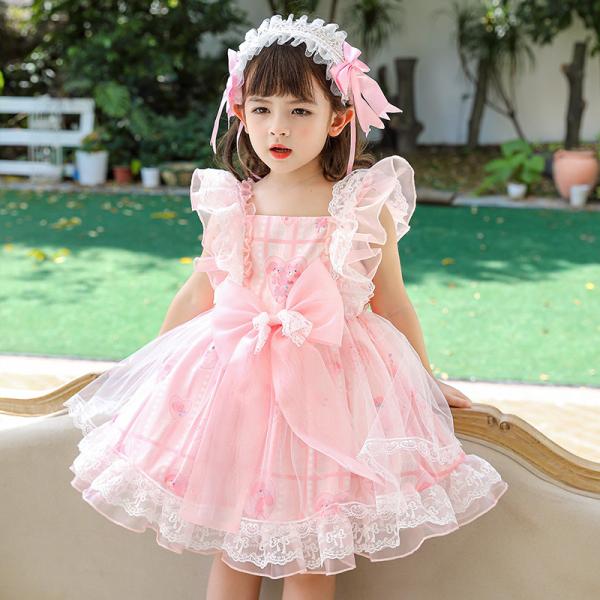 Lolita Princess Dress Short Sleeved Children's Dress Clothing With Headband