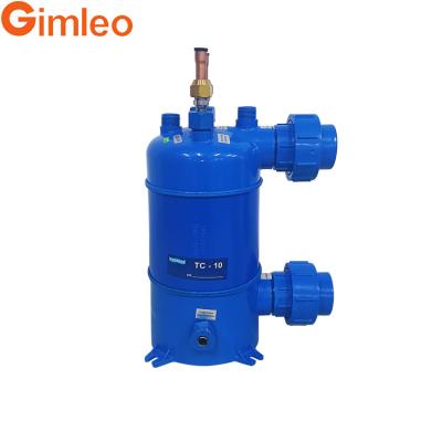 Corrosion-Resistant Chiller Heat Exchanger With Screwed Titanium Tube And PVC Shell For Aquarium MHTA-1