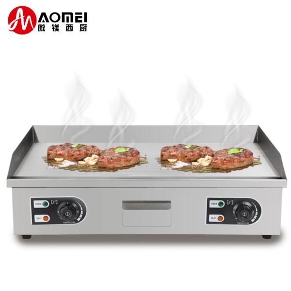 Dorayaki Teppanyaki Máquina de aço inoxidável comercial Gradeira elétrica espessura 8 mm