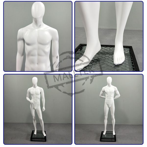 Аннотация Фурнитура розничных магазинов Полированная белая длинные конечности стекловолокно Мужская модель