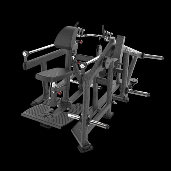 Heavy Duty Steel Linear Rail Plate Loaded Row Machine with Low Lumbar Compression Design and 1960*1440*1050mm Size