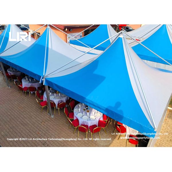 5x5m Mobile Garden Pagoda Gazebo Tents Spring Top Tent for Cameroon
