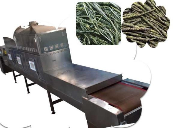 Conveyor Tunnel Flower Dryer Machine , Automatic Microwave Tunnel Oven