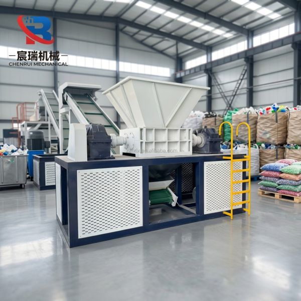 Plastic Scrap Double Shaft Shredder Machine with Large Capacity