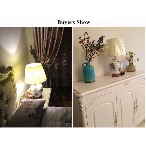 Chinese style white flower ceramic Table Lamps Fashion table lamp ceramic(WH-MTB-120)