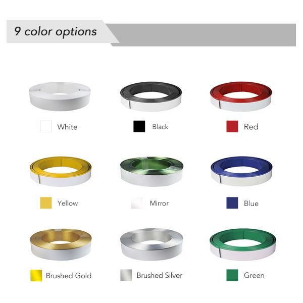 3D Blue Color Alphabet Letter Sign 6.8CM Edge Aluminum Trim Cap for Outdoor Advertising