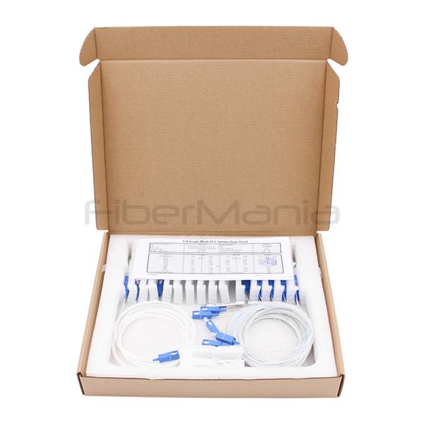 Steel Tube 900um 1X4 PLC Splitter With SC/UPC Fiber Connectors