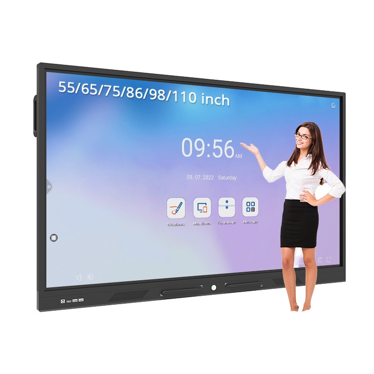 55 Inch LCD 4k Finger Touch Interactive Electronic Whiteboard Smart Board For School Office