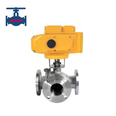 Standard Electric Flanged Three-Way Ball Valve Perfect For General Applications