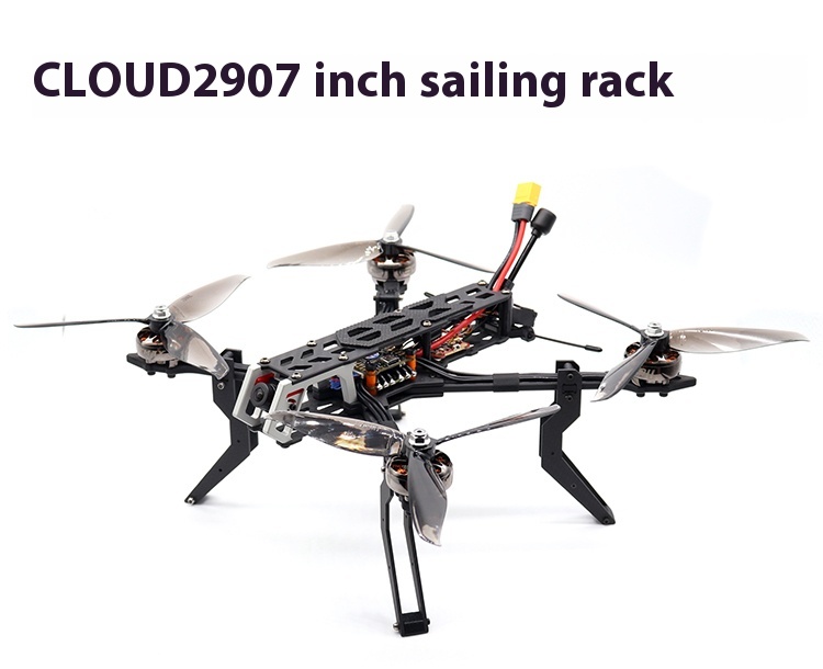 Cloud-290 7-Inch FPV Traversing Drone 4K Resolution Long-Distance Carbon Frame Tripod Electric Launcher Installation Plastic