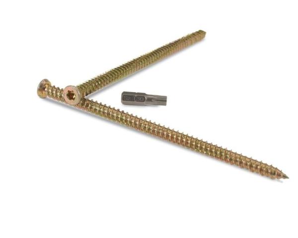 Countersunk 52mm Concrete Screws JIS Yellow Zinc Plated Bolts